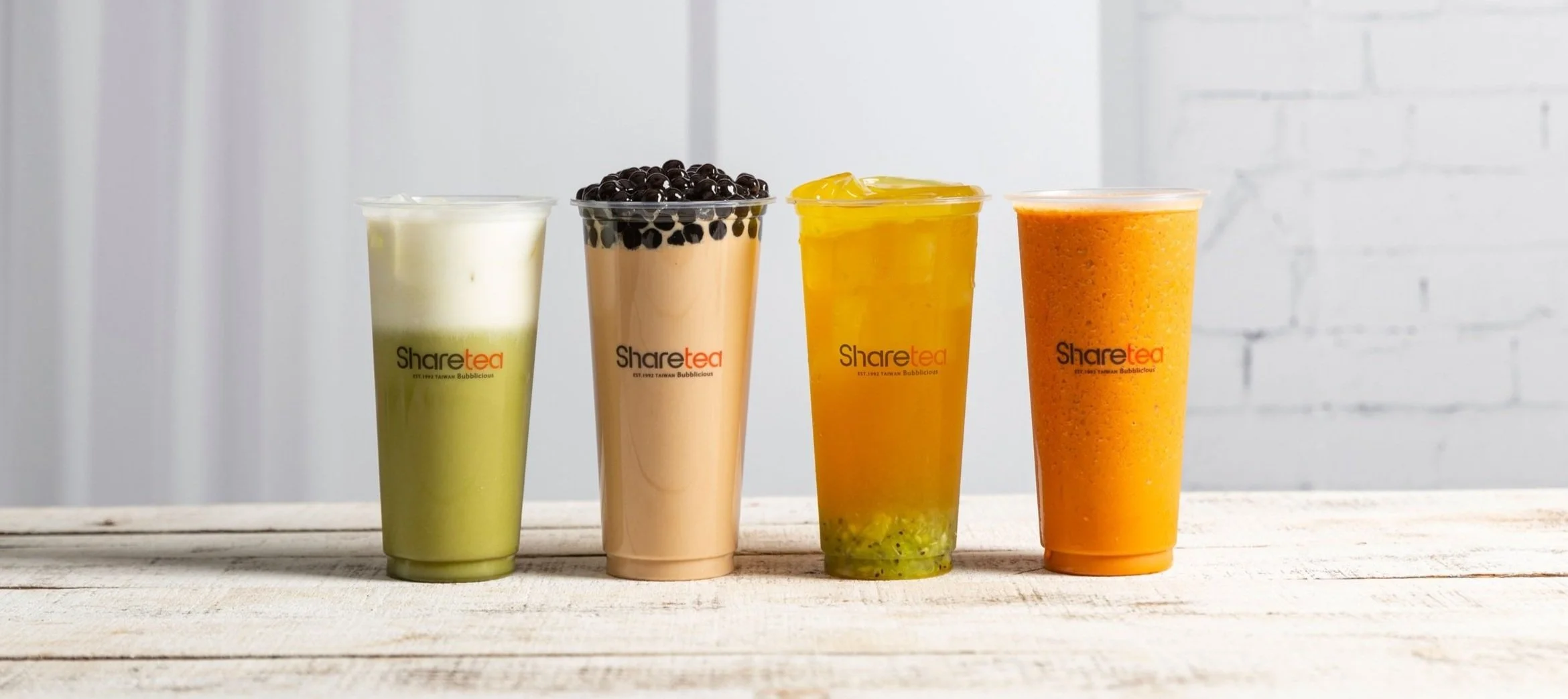 Four Sharetea drinks lineup