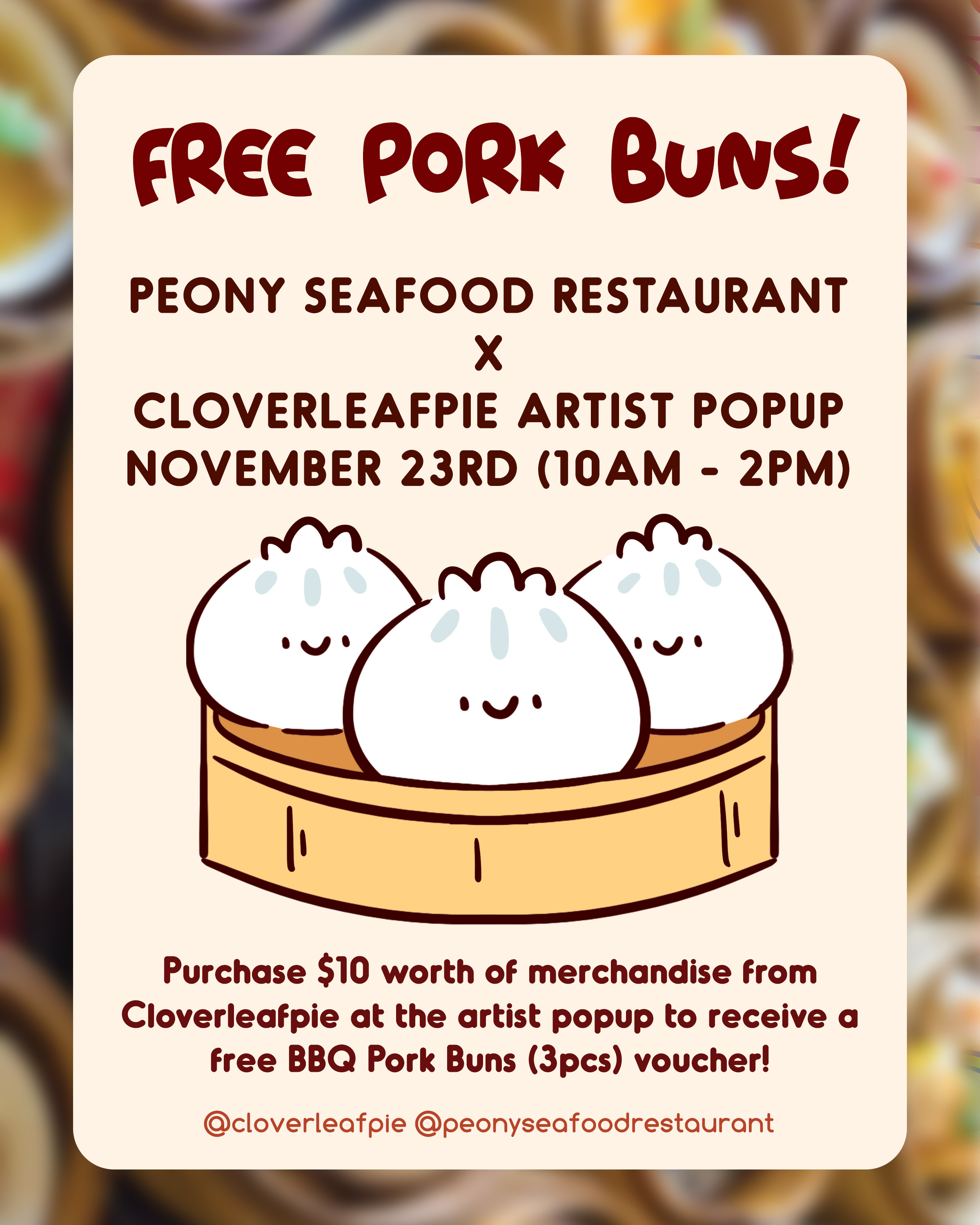[POP UP] Sunday 11/23/2025 @cloverleafpie