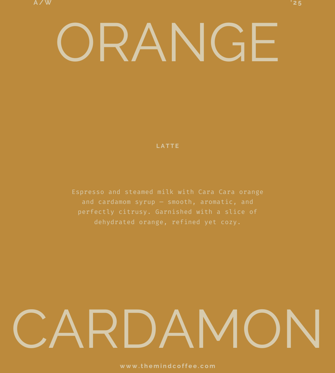 Orange Cardamon fall drink poster