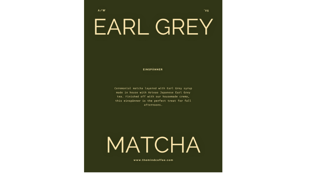 Earl Grey Matcha fall drink poster