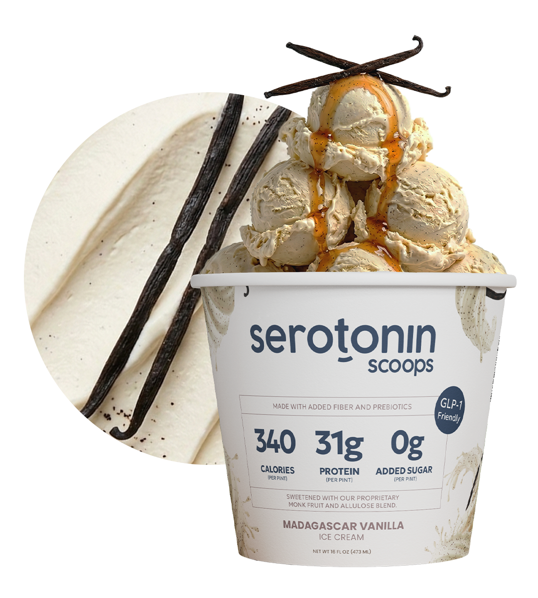 Serotonin Scoops Madagascar Vanilla pint