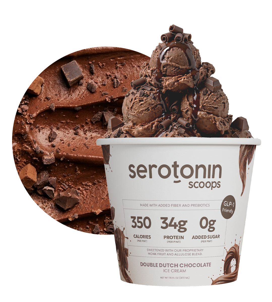 Serotonin Scoops Double Dutch Chocolate pint