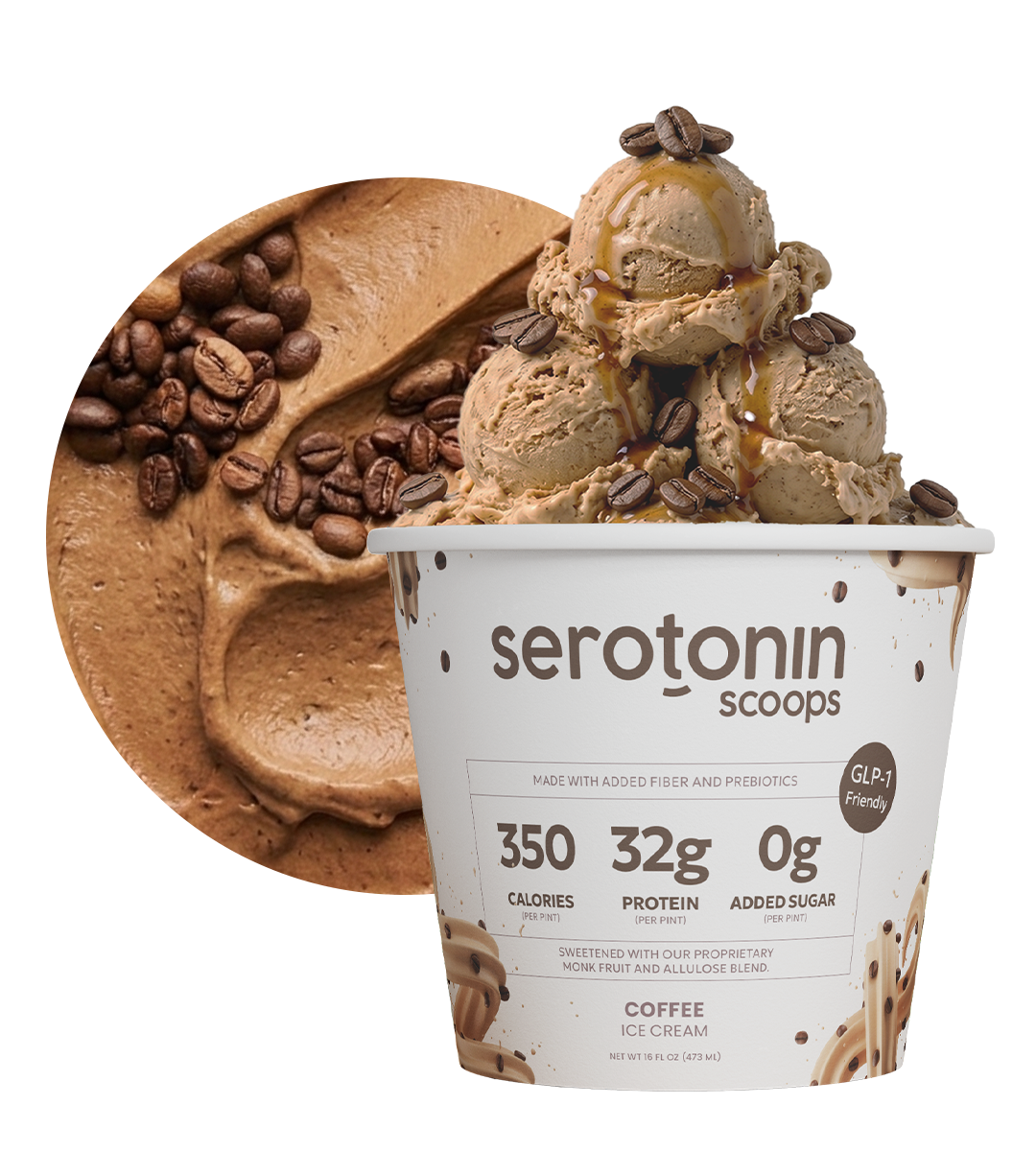 Serotonin Scoops Coffee pint
