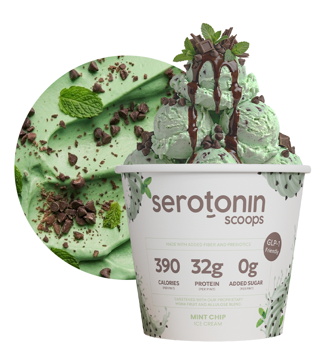 Serotonin Scoops Mint Chip pint