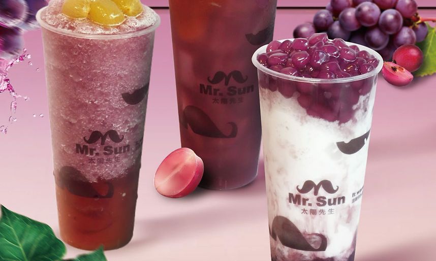 Grape drinks from Mr. Sun Tea
