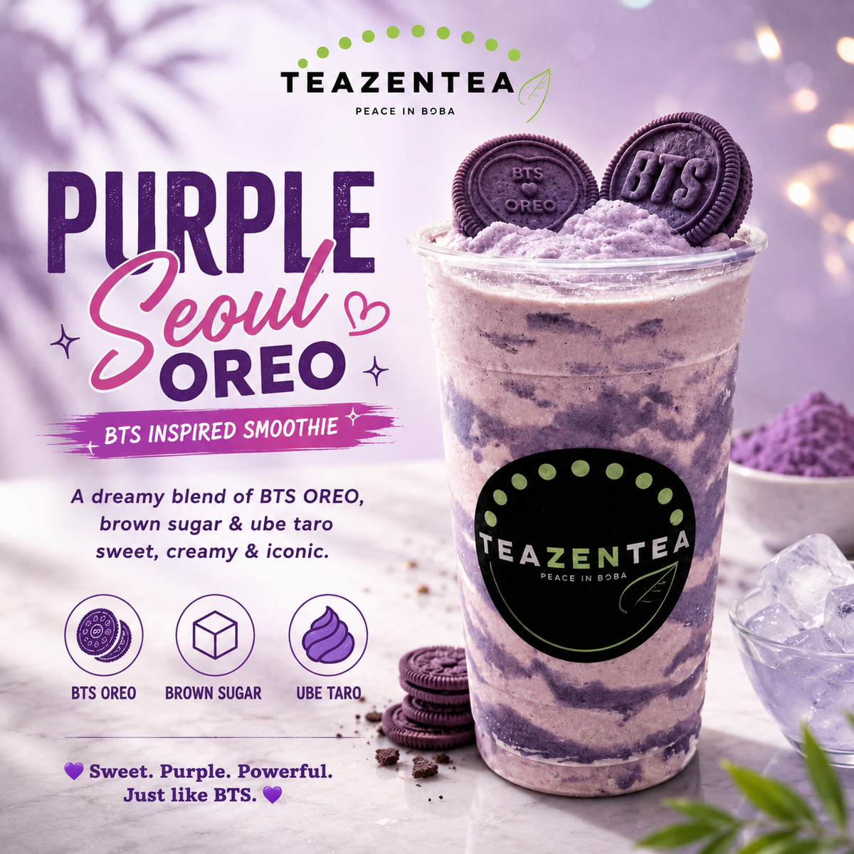 💜 Purple Seoul Oreo Smoothie