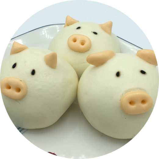 Piggy Custard Buns