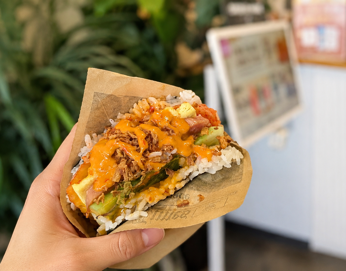 Kaiju onigiri sandwich